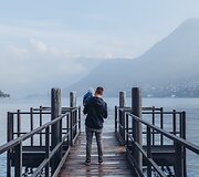 Jevgeni Filippovas su sūnumi Luku Italijoje 
