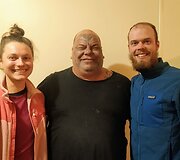 Agnė ir Vaidas su maoriu Ronu