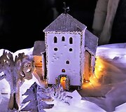 Meduolinis Žagarės miestelis, eksponuojamas Žagarės dvaro rūmuose