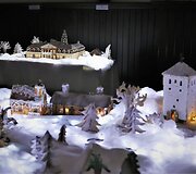 Meduolinis Žagarės miestelis, eksponuojamas Žagarės dvaro rūmuose
