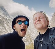 Eglė Strackaitė su draugu leidosi į žygį Anapurnos bazinės stovyklos link