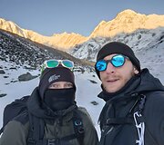 Eglė Strackaitė su draugu leidosi į žygį Anapurnos bazinės stovyklos link