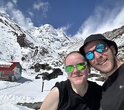 Eglė Strackaitė su draugu leidosi į žygį Anapurnos bazinės stovyklos link