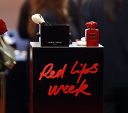 Vakarėlio &bdquo;Red Lips week by Giorgio Armani&ldquo; akimirka