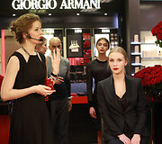 Vakarėlio &bdquo;Red Lips week by Giorgio Armani&ldquo; akimirka