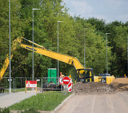 Antakalnyje įgriuvusio dviračių tako tvarkymo darbai