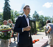 Atsisveikinimas su architektu Algimantu Nasvyčiu