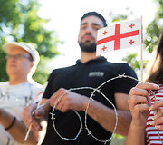 Solidarumo akcijos &bdquo;Už Sakartvelo suvienijimą&ldquo; akimirka