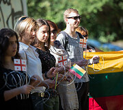 Solidarumo akcijos &bdquo;Už Sakartvelo suvienijimą&ldquo; akimirka