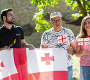 Solidarumo akcijos &bdquo;Už Sakartvelo suvienijimą&ldquo; akimirka