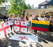 Solidarumo akcijos &bdquo;Už Sakartvelo suvienijimą&ldquo; akimirka