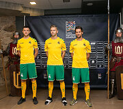 Lietuvos futbolo rinktinės sudėties UEFA Tautų lygoje ir naujų aprangų pristatymas