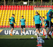 Lietuvos futbolo rinktinės treniruotė 