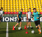 Lietuvos futbolo rinktinės treniruotė 