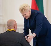 Lietuvos sportininkų apdovanojimų Prezidentūroje akimirka
