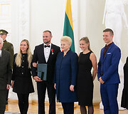 Lietuvos sportininkų apdovanojimų Prezidentūroje akimirka