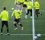 Lietuvos futbolo rinktinės treniruotė
