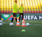 Lietuvos futbolo rinktinės treniruotė