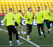 Lietuvos futbolo rinktinės treniruotė