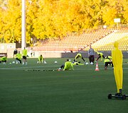 Lietuvos futbolo rinktinės treniruotė