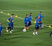 Rumunijos futbolo rinktinės treniruotė
