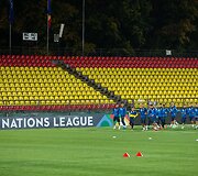 Rumunijos futbolo rinktinės treniruotė