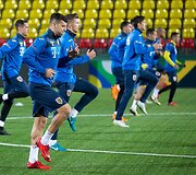 Rumunijos futbolo rinktinės treniruotė