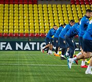Rumunijos futbolo rinktinės treniruotė
