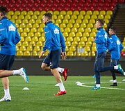 Rumunijos futbolo rinktinės treniruotė