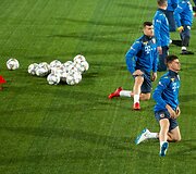 Rumunijos futbolo rinktinės treniruotė