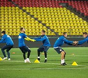 Rumunijos futbolo rinktinės treniruotė