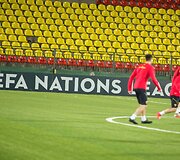 Juodkalnijos futbolo rinktinės treniruotė
