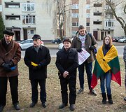 Jaunųjų konservatorių susirinkimas prie Rusijos ambasados Vilniuje