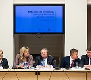 Konferencijos &bdquo;Lietuva ir Vokietija: kuriame Europos ateitį kartu&ldquo; akimirka