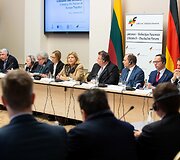 Konferencijos &bdquo;Lietuva ir Vokietija: kuriame Europos ateitį kartu&ldquo; akimirka