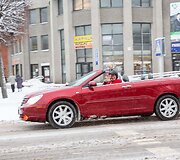 Kalėdinis pasivažinėjimas Alytuje su kabrioletu Chrysler Sebring