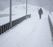 Vilnių užklupo stiprus snygis