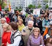 Judėjimo &bdquo;Lietuva yra čia&ldquo; akcija prie&scaron; paskutiniuosius kandidatų debatus