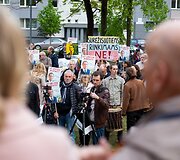 Judėjimo &bdquo;Lietuva yra čia&ldquo; akcija prie&scaron; paskutiniuosius kandidatų debatus