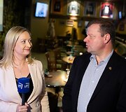 Kristina Jackūnaitė ir Saulius Skvernelis