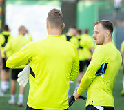 Lietuvos futbolo rinktinės treniruotė