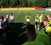 Lietuvos futbolo rinktinės treniruotė