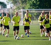 Lietuvos futbolo rinktinės treniruotė