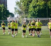Lietuvos futbolo rinktinės treniruotė