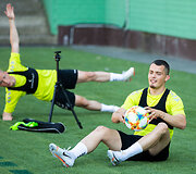 Lietuvos futbolo rinktinės treniruotė