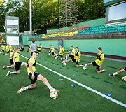 Lietuvos futbolo rinktinės treniruotė