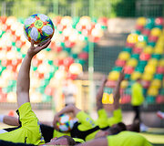 Lietuvos futbolo rinktinės treniruotė