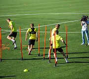 Lietuvos futbolo rinktinės treniruotė