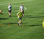 Lietuvos futbolo rinktinės treniruotė