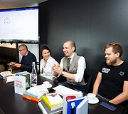Naujo literatūros ir meno festivalio &bdquo;Open Books&ldquo; pristatymo akimirka